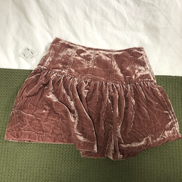 Free People Sweet but Tough Crushed Velvet Mini Skirt - Picture 7 of 7